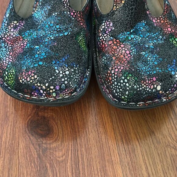 Alegria black blue butterfly leather slip on shoe size 38 - Picture 7 of 7